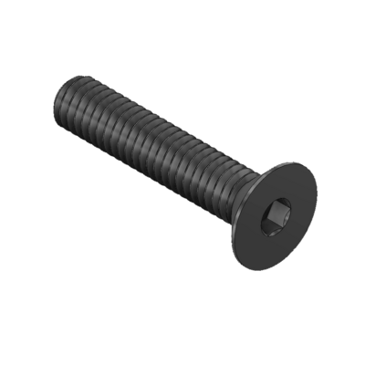 MODULAR SOLUTIONS BLACK OXIDE PLATED FASTENER<BR>M4 X 20MM FLAT HEAD CAP SCREW - COUNTERSUNK
